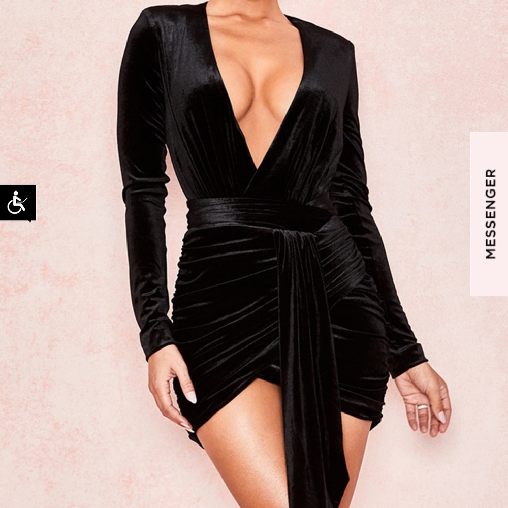House of CB Farrah Deep V Mini Dress
